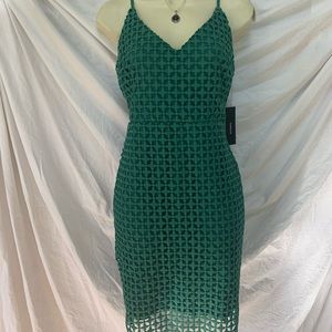 NWT Lulu’s Green Crochet Sexy Dress M